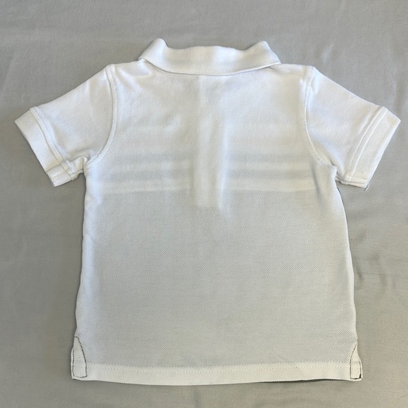 Gymboree White and Green Polo Shirt with Sporty Stripes - Picture 3 of 3